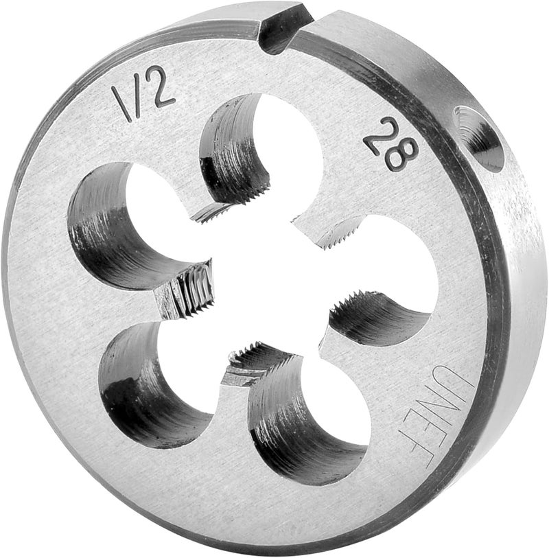 Burkit 1/2"-28 UNEF Round Threading Die, 1/2 x 28 UNEF Machine Thread Die Right Hand - Image 1